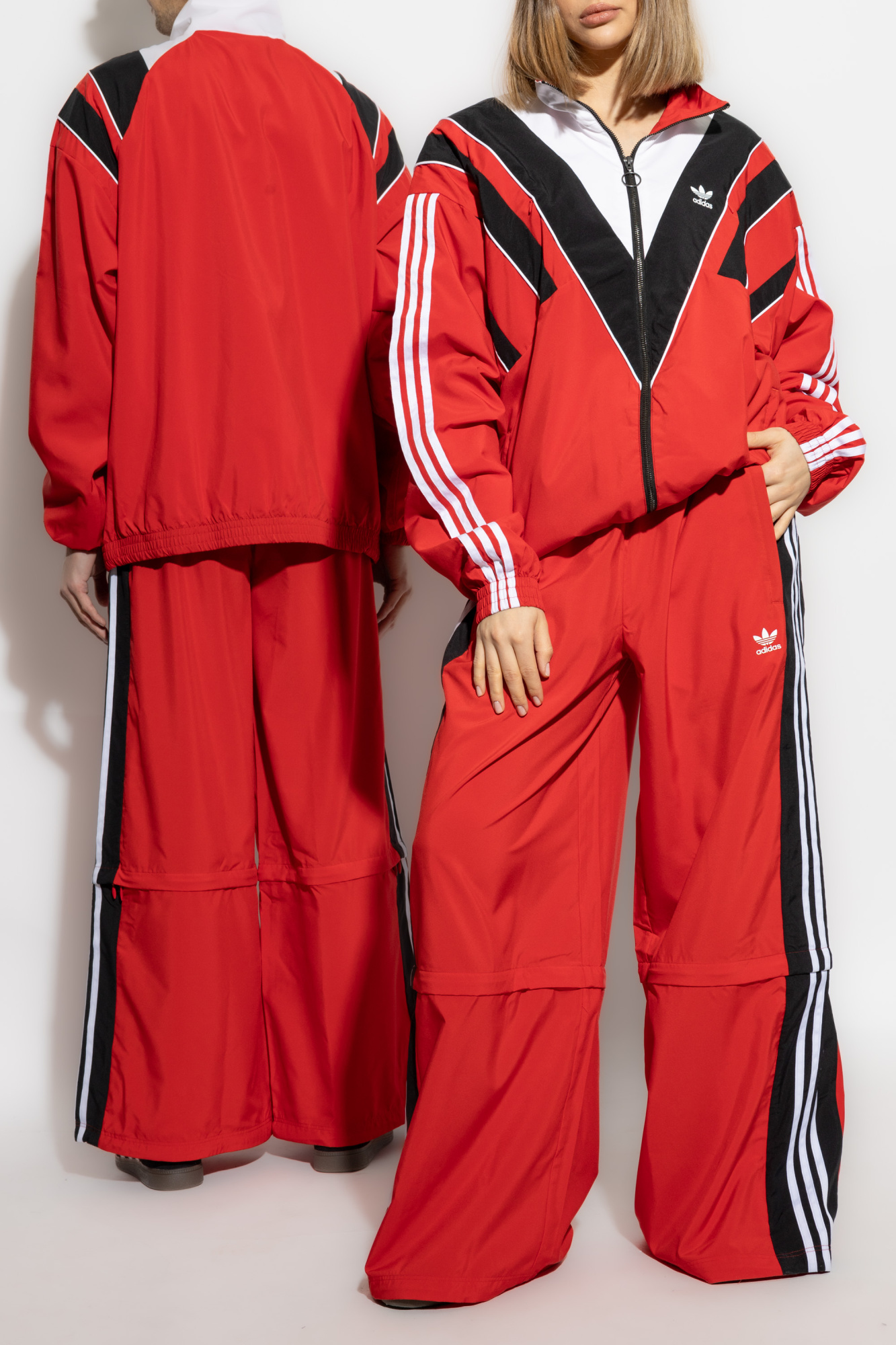 Red Jacket with stand-up collar ADIDAS Originals - Vitkac Italy